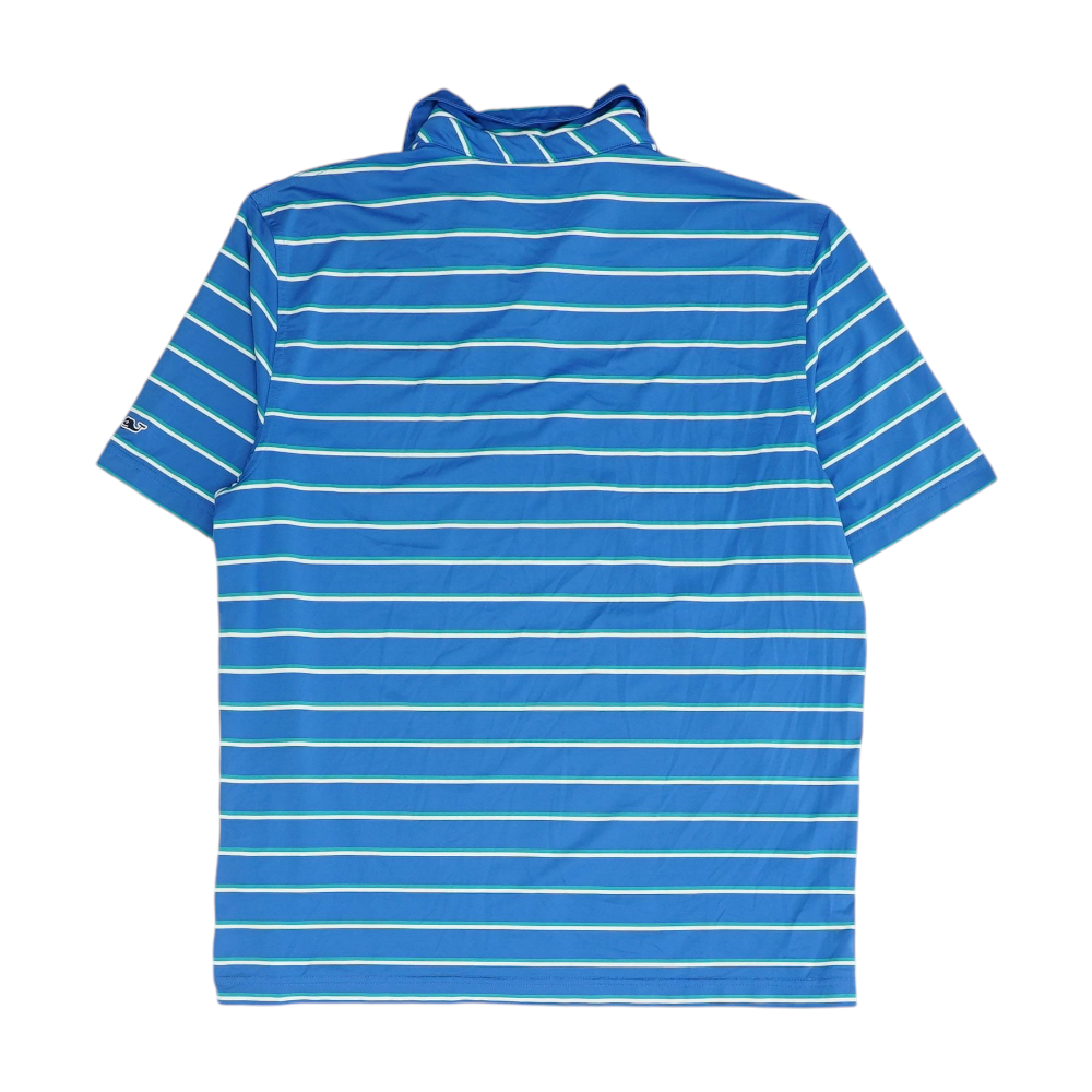 Vineyard Vines Blue Striped Short Sleeve Polo – Image 2