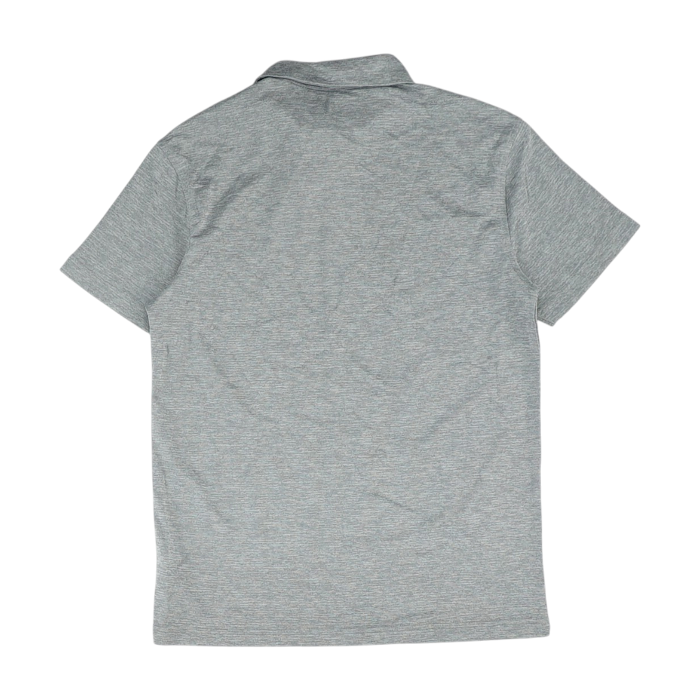 Gray Solid Short Sleeve Polo