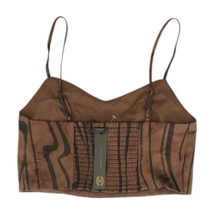 Brown Misc. Sleeveless Blouse
