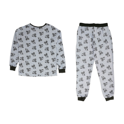 Blue Graphic Pajama Set