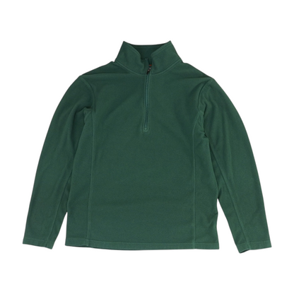 Green Solid 1/4 Zip Pullover