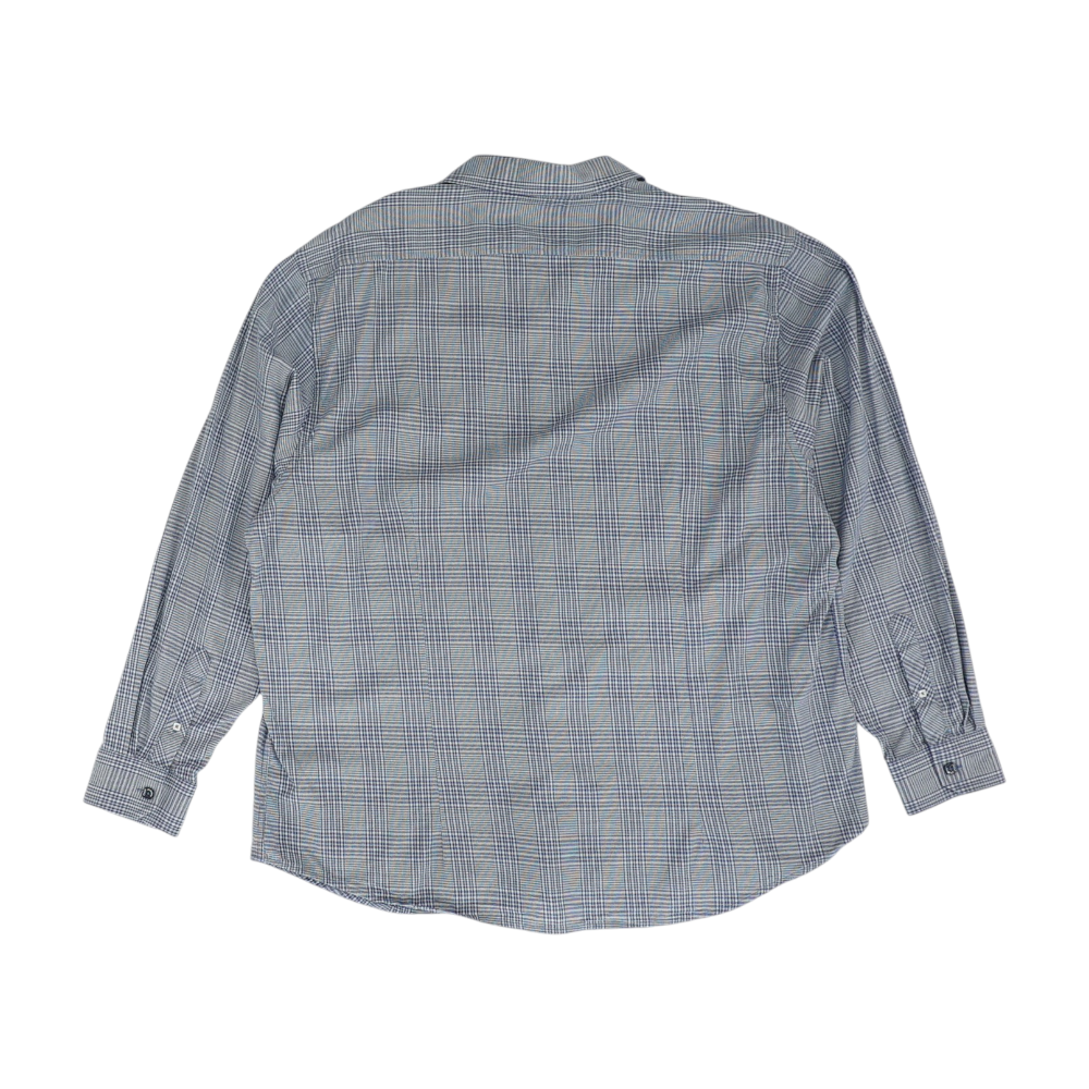 Blue Plaid Long Sleeve Button Down
