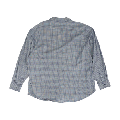 Blue Plaid Long Sleeve Button Down