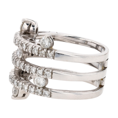 1 ctw 18K White Gold Diamond Fashion Ring – Image 2