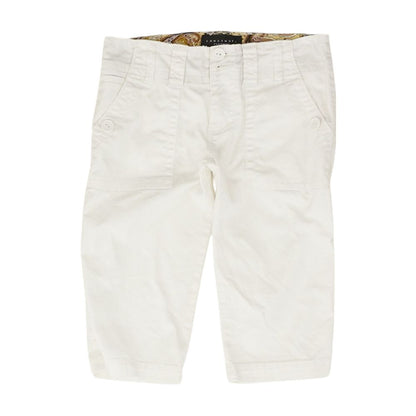 White Solid Shorts
