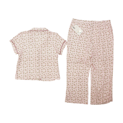 Pink Floral Pajama Set