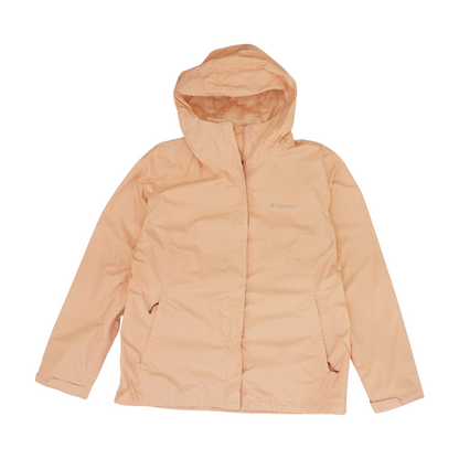 Peach Solid Rain Jacket