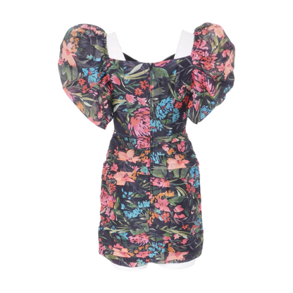 Black Floral Mini Dress