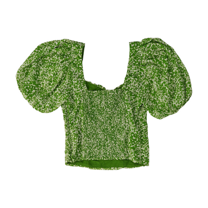 Green Abstract Blouse