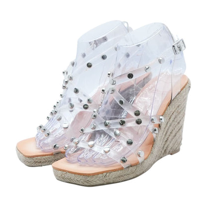 Clear Wedge Heels