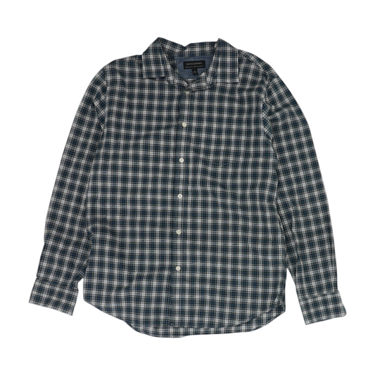 Blue Plaid Long Sleeve Button Down