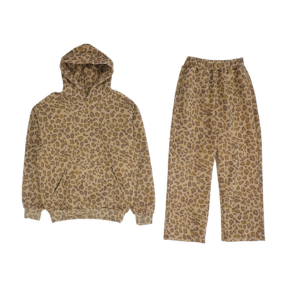 Brown Animal Print Active Set