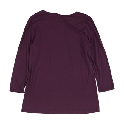 Purple Solid Crewneck T-Shirt