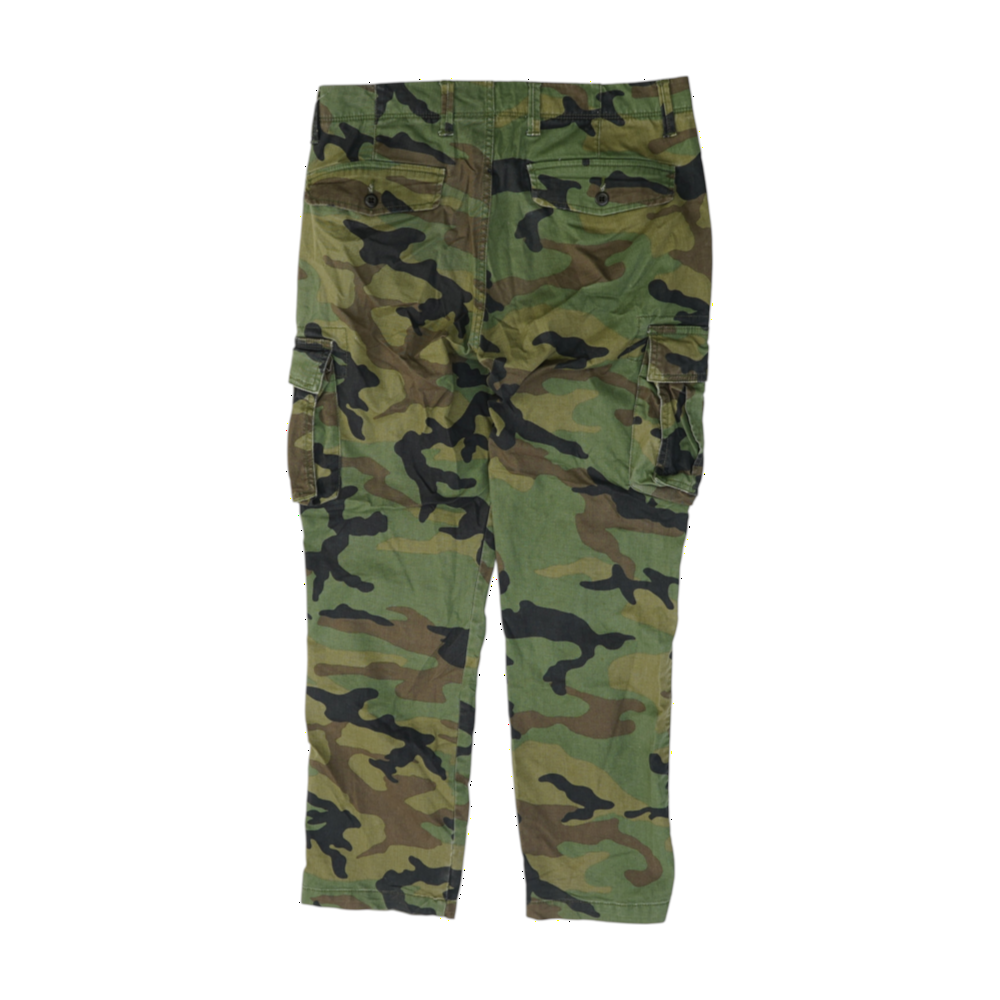 Green Camo Straight Pants