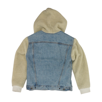Blue Color Block Denim Jacket