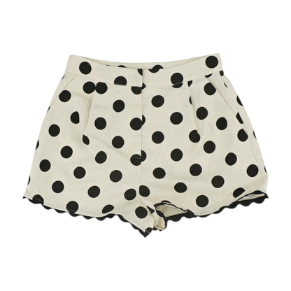 Beige Polka Dot Chino Shorts