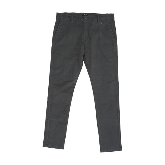 Gray Solid Chino Pants