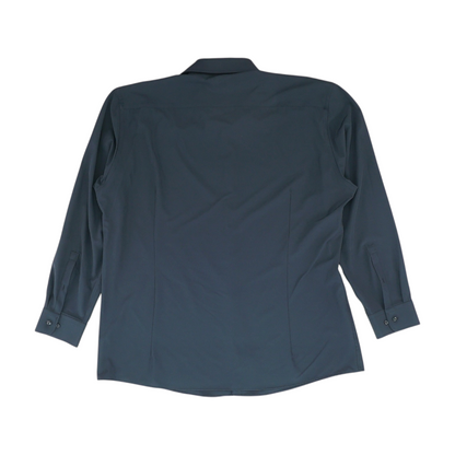 Black Solid Long Sleeve Button Down