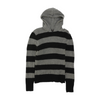 Gray Striped Pullover Sweater