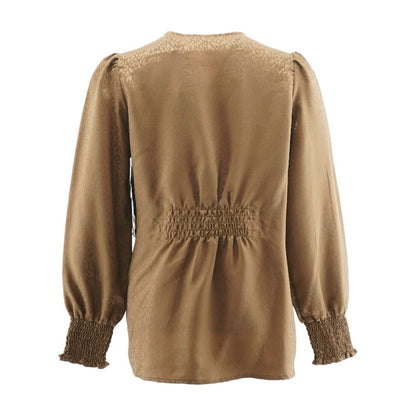 Rust Animal Cardigan Sweater