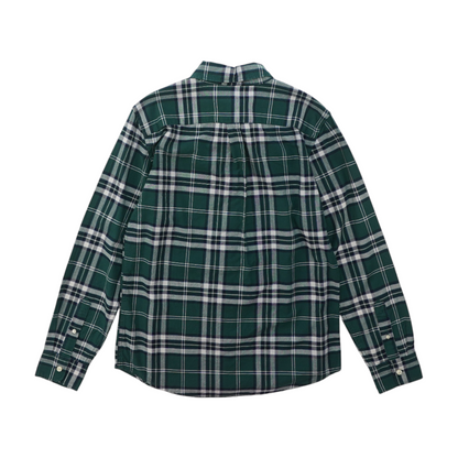 Green Plaid Flannel Button Down