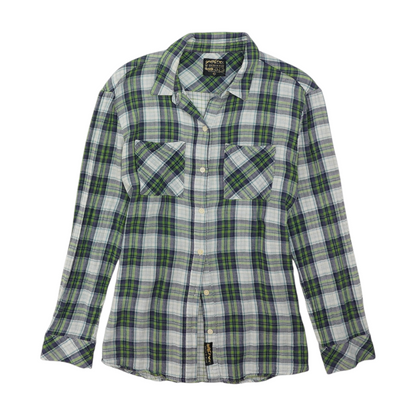 Navy Plaid Flannel Button Down