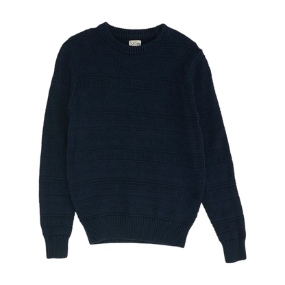 Navy Solid Pullover Sweater