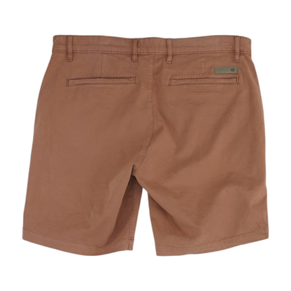Brown Solid Chino Shorts