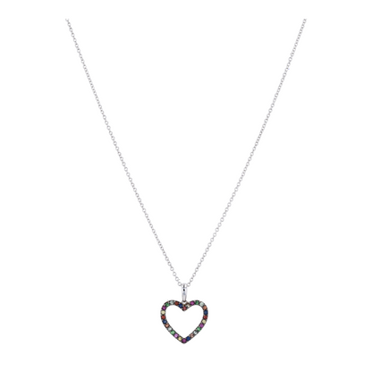1/4 ctw Sterling Silver Sapphire Pendant Necklace