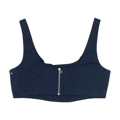 Navy Cropped Blouse