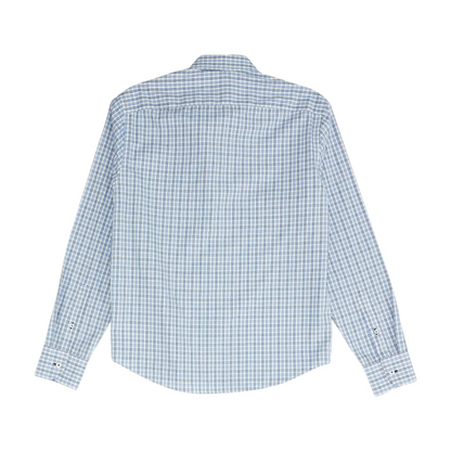 Blue Check Long Sleeve Button Down
