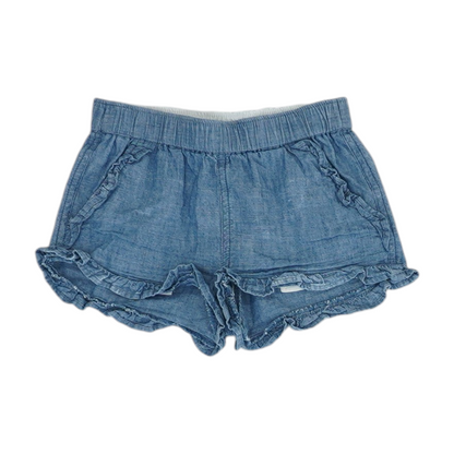 Blue Solid Chino Shorts