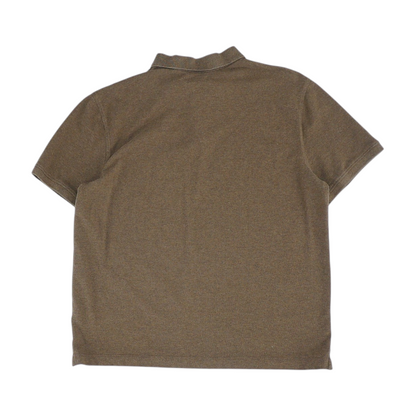 Brown Solid Short Sleeve Polo