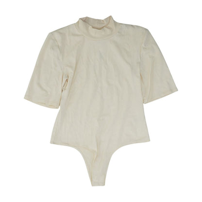 Beige Turtleneck T-Shirt