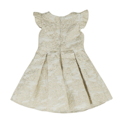 Beige Floral Formal Dress