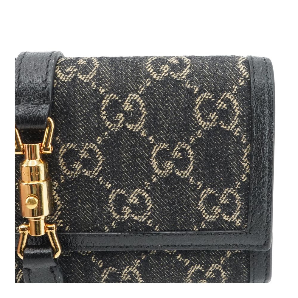 Black GG Denim Jackie 1961 Wallet on Chain – Unclaimed Baggage