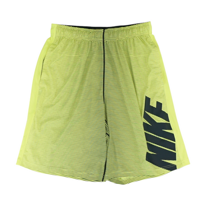 Neon Yellow Striped Active Shorts