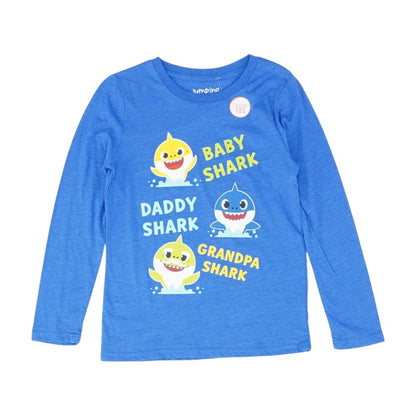 Blue Solid Crewneck T-Shirt