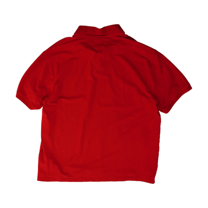 Red Solid Short Sleeve Polo