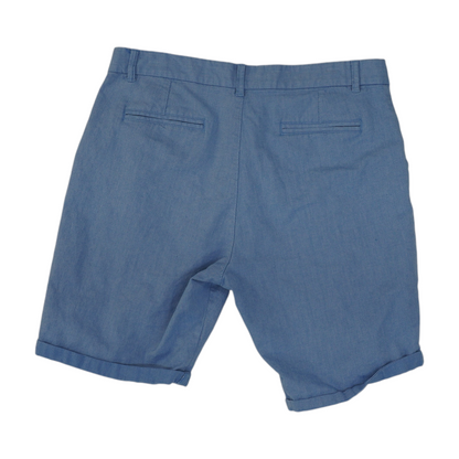 Blue Geometric Chino Shorts