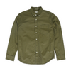 Green Solid Long Sleeve Button Down