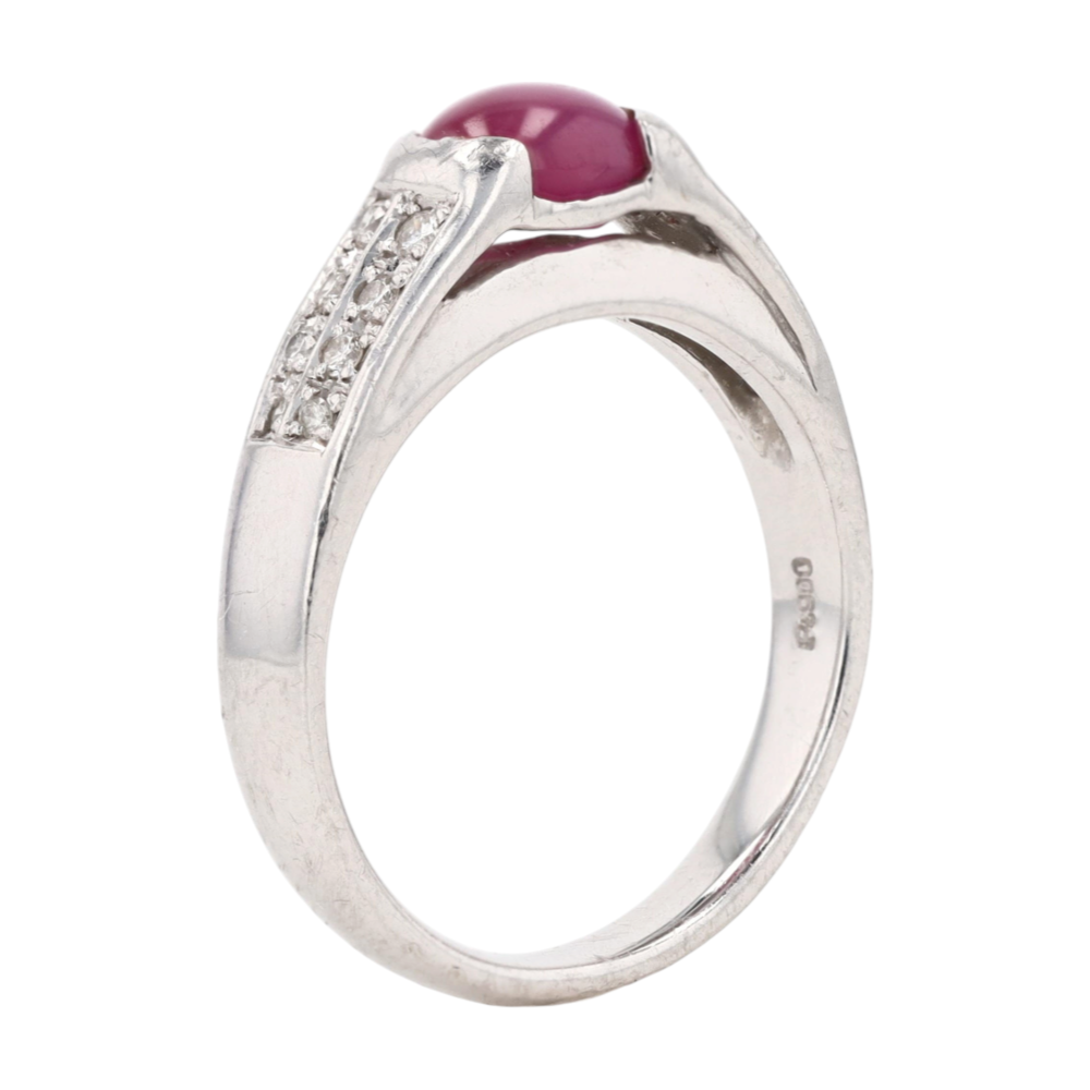 1 5/8 ctw Platinum Ruby Band