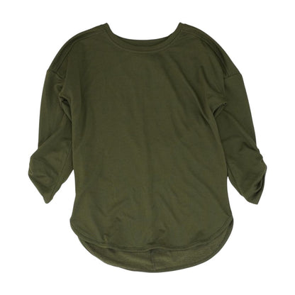Olive Solid Long Sleeve Blouse