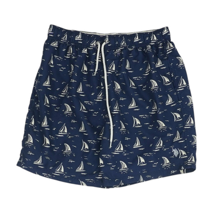 Navy Graphic Swim Bottom