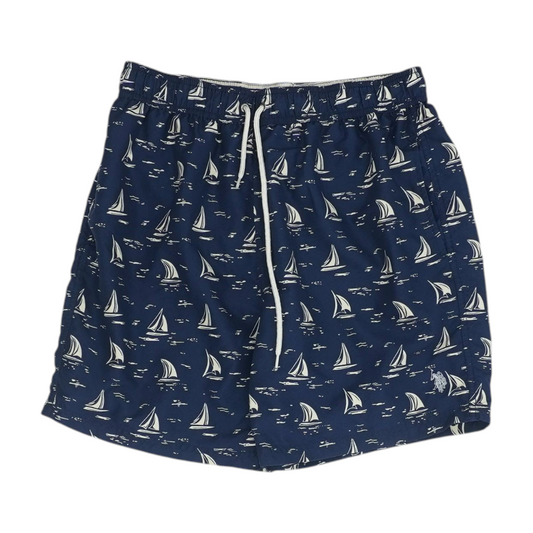 Navy Graphic Swim Bottom