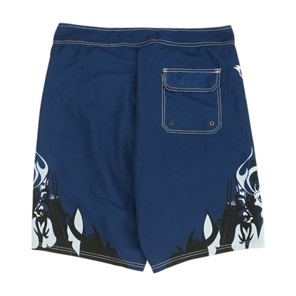 Navy Graphic Swim Bottom