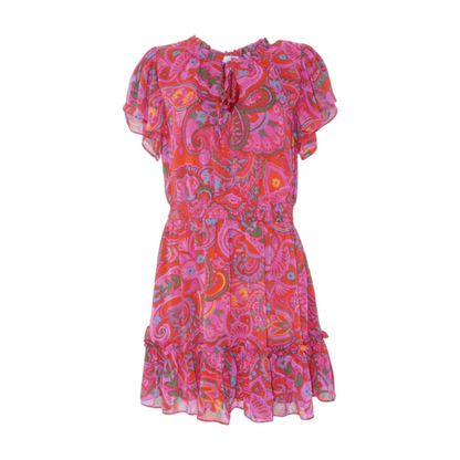 Pink Paisley Mini Dress