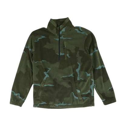 Green Camo 1/4 Zip Pullover