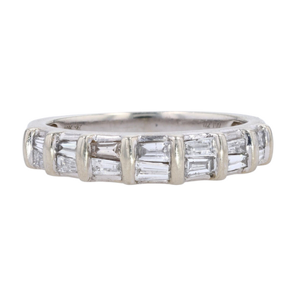 1/2 ctw 10K White Gold Diamond Band Ring