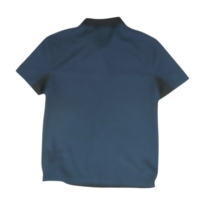 Navy Color Block Short Sleeve Polo